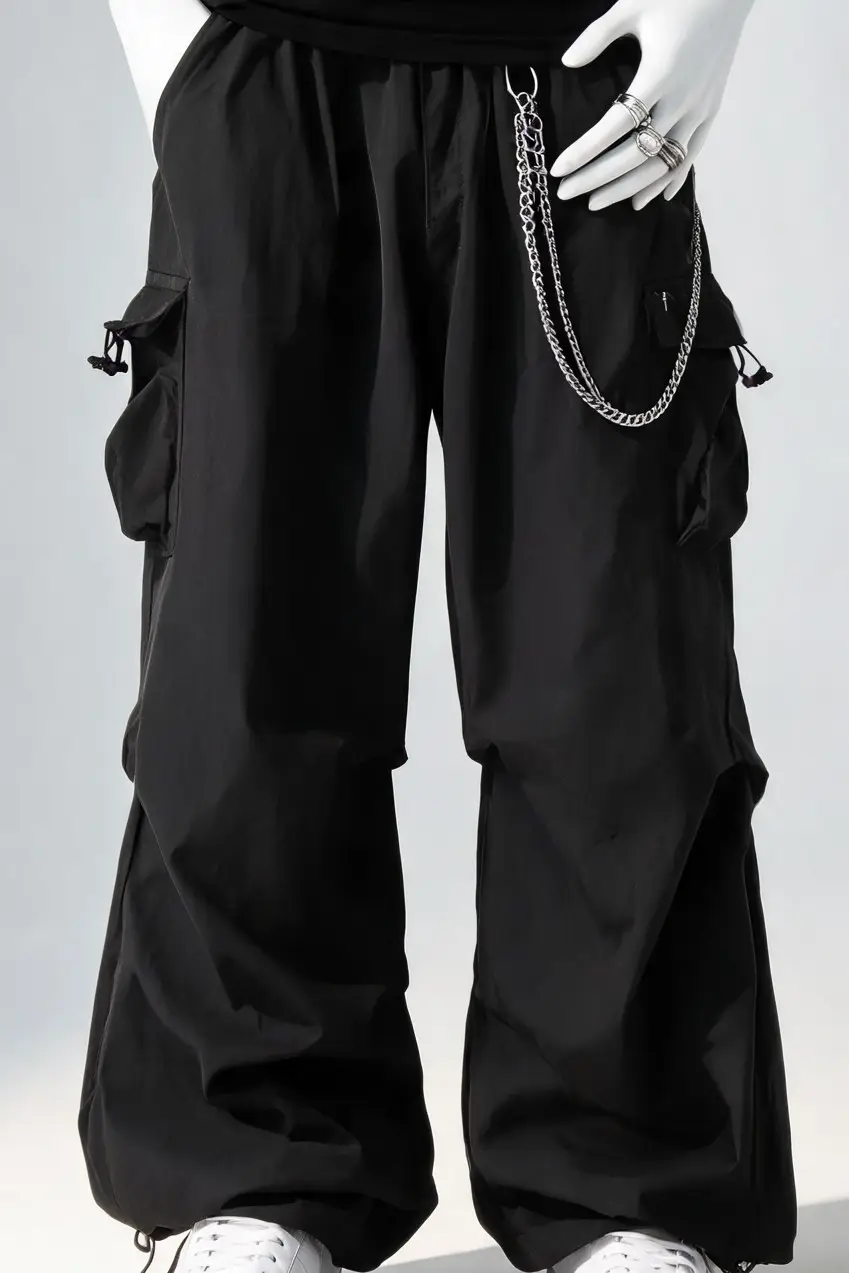 Susclude baggy parachute cargo pants
