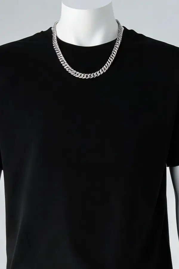 Momlovu Cuban link chain, 4mm stainless steel