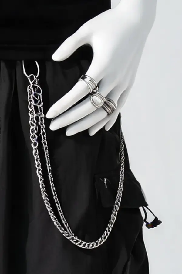EIELO 9-piece stainless steel ring set